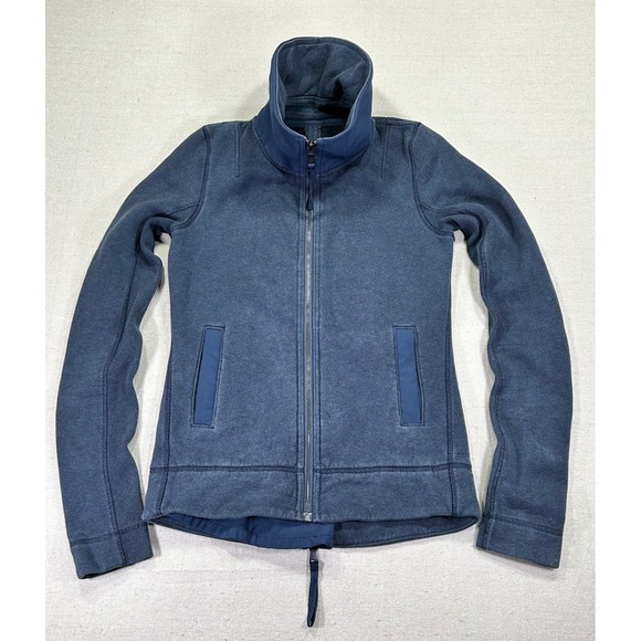 Lululemon Women's 8 Double Zip Jacket Athleisure Workout Outdoor Wear Turtleneck - Picture 1 of 7